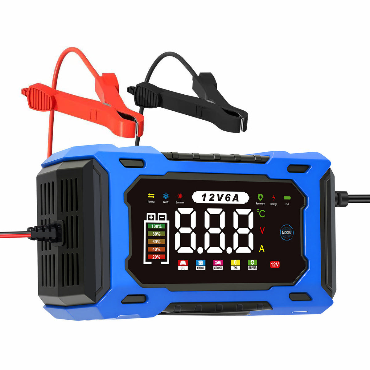 12V 6A Smart Battery Charger Maintainer|Fully Automatic Trickle Charger