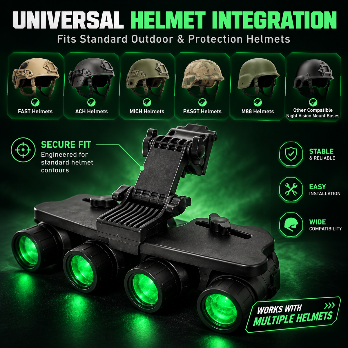Outdoor Night Vision & Thermal Imaging Goggles – Dual-Lens & Quad-Lens