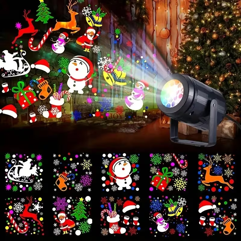 Christmas Projector Lights, 16 Rotating LED Patterns for Holiday Decor
