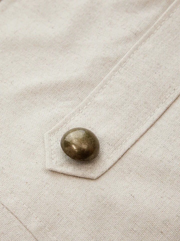 The Amara Napoleon-Style Cotton-Linen Mini Dress
