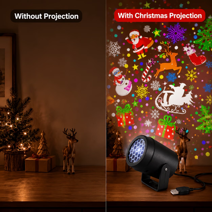Christmas Projector Lights, 16 Rotating LED Patterns for Holiday Decor