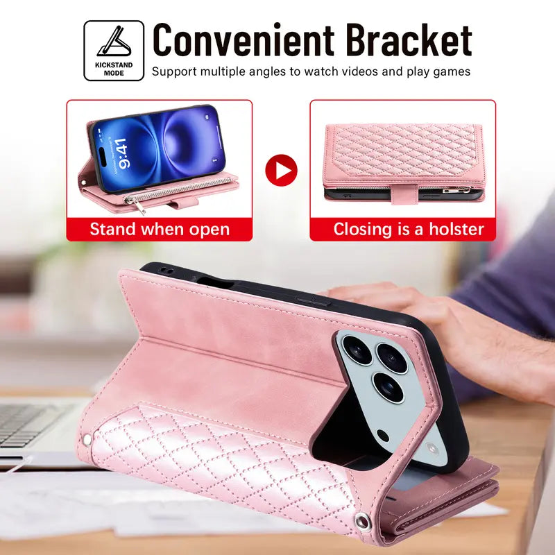Magnetic Closure Flip Handbag Zipper Purse Shell for Women