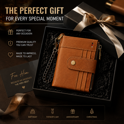 Rfid Blocking Genuine Leather Wallet