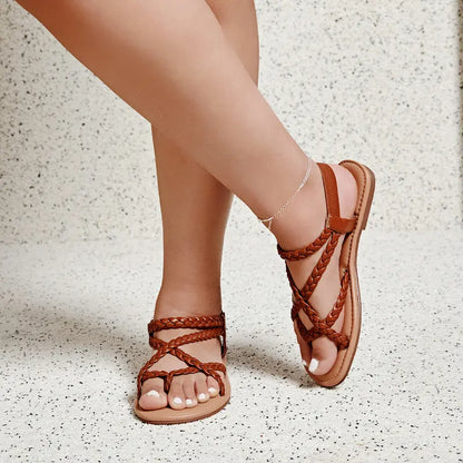 ✨Flip Flop Casual Strapy Sandals Slip on Summer Beach Shoes for Women