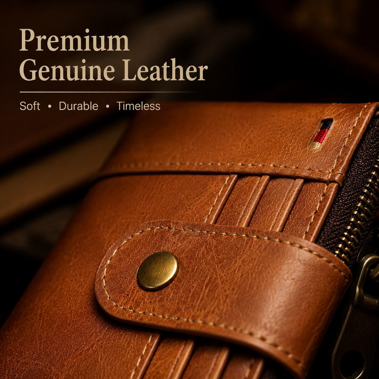 Rfid Blocking Genuine Leather Wallet