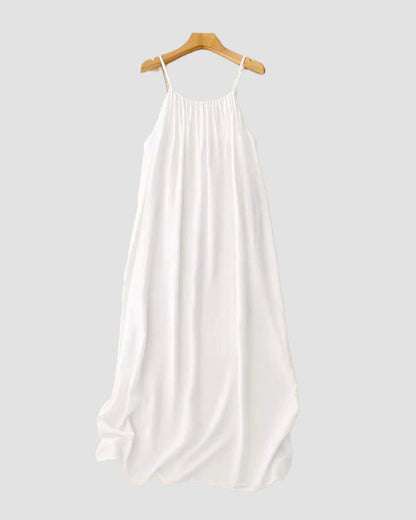 Women’s Solid Color Backless Cami Dress — Effortless Elegance, All-Day Comfort