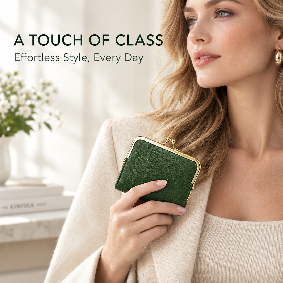 Women's Vintage Style Foldable RFID Blocking Leather Wallet