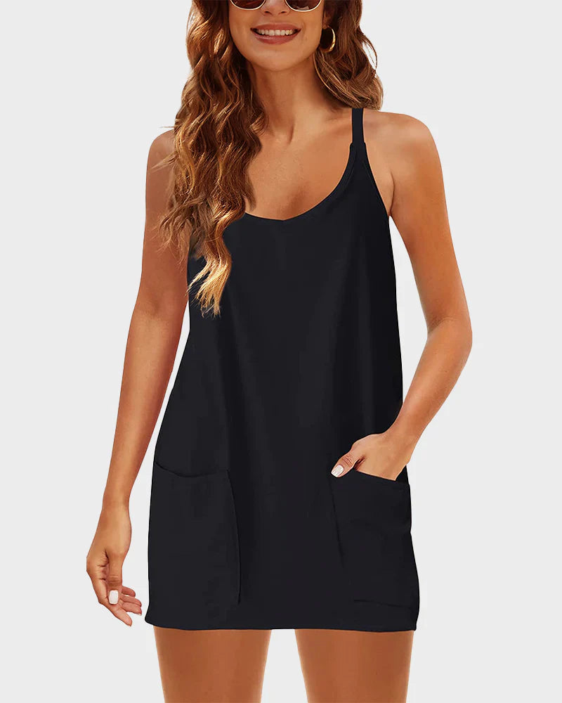 Curve-Friendly 2-in-1 Lounge Romper Dress