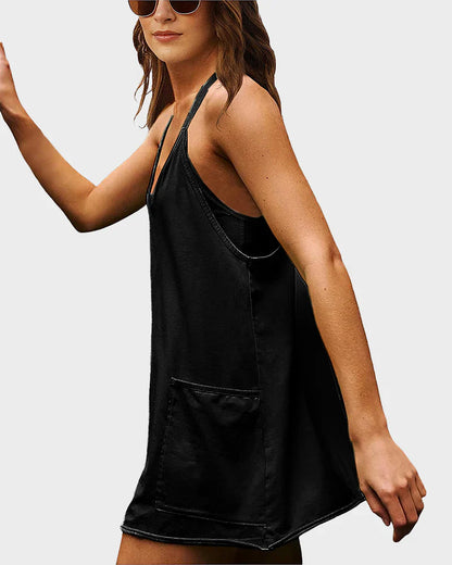 Curve-Friendly 2-in-1 Lounge Romper Dress