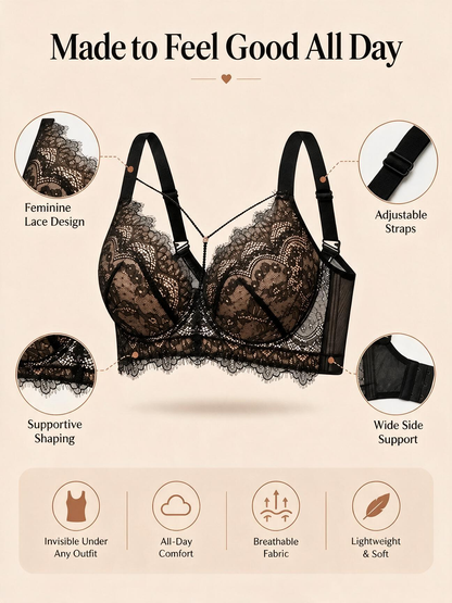 The Amara Lace Balconette Bra