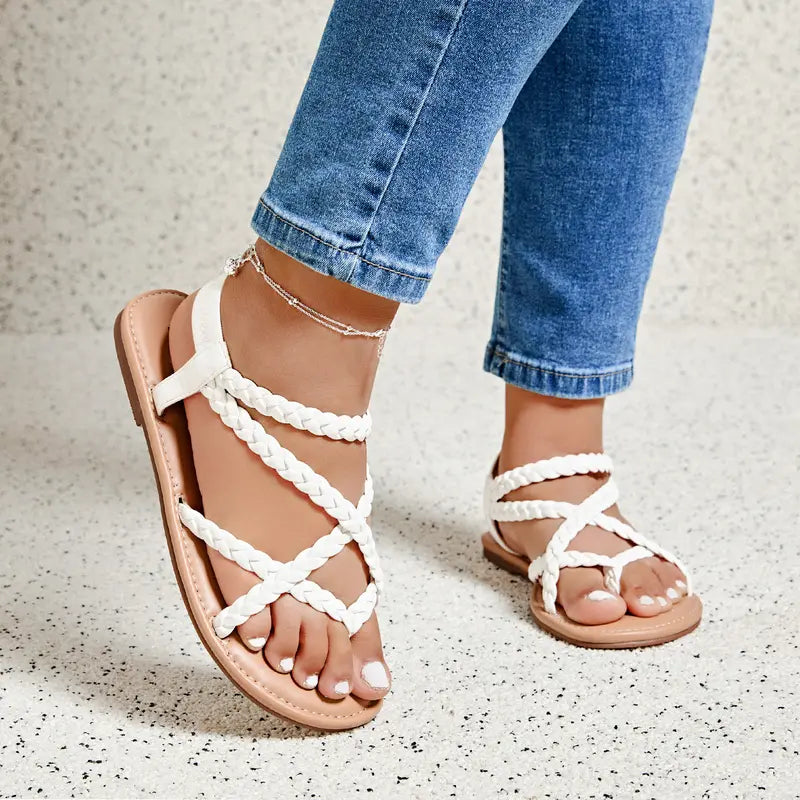 ✨Flip Flop Casual Strapy Sandals Slip on Summer Beach Shoes for Women