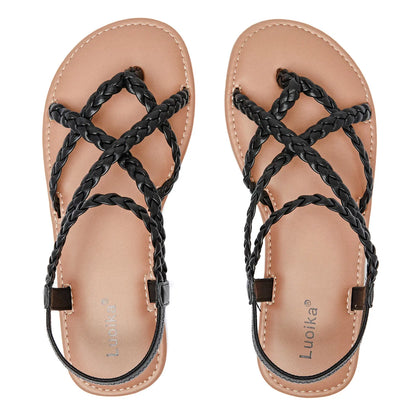 ✨Flip Flop Casual Strapy Sandals Slip on Summer Beach Shoes for Women