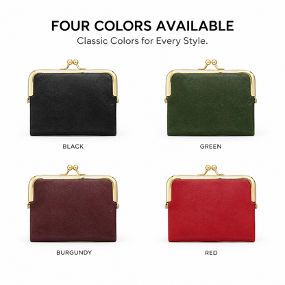 Women's Vintage Style Foldable RFID Blocking Leather Wallet