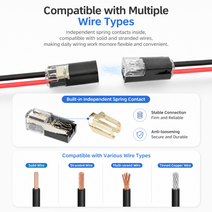 2-Pin Push-In Wire Connectors – Fast LED Strip Wiring