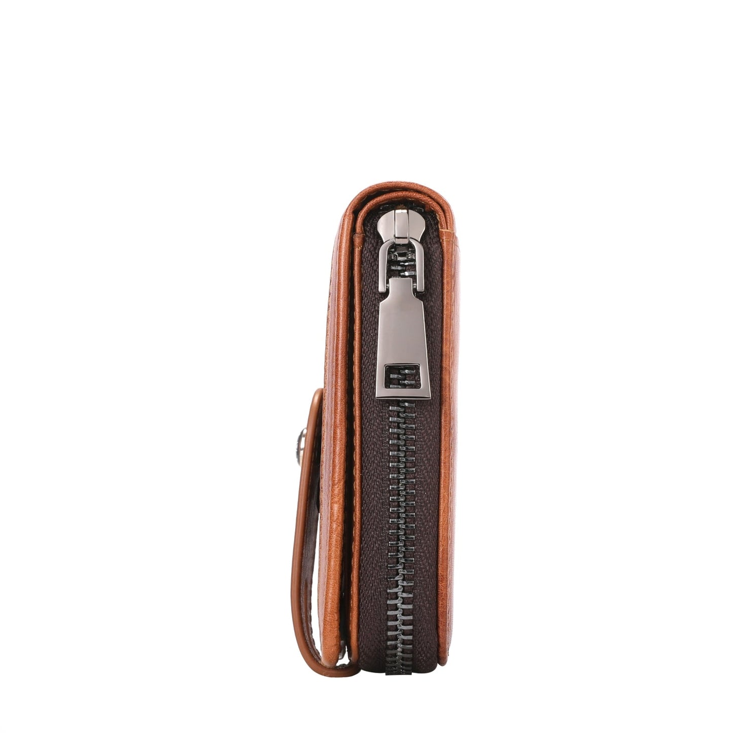 Men’s Slim RFID Leather Zipper Wallet – Business Essential