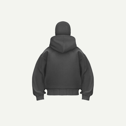 Double Hooded Zip Jacket Wind-resistant Winter Hoodies for Men
