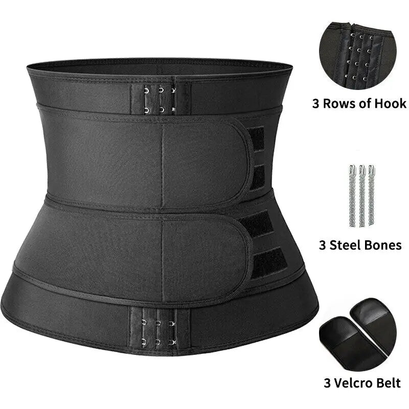 Men Zipper Adjustable Sweat Waist Trainer Cincher