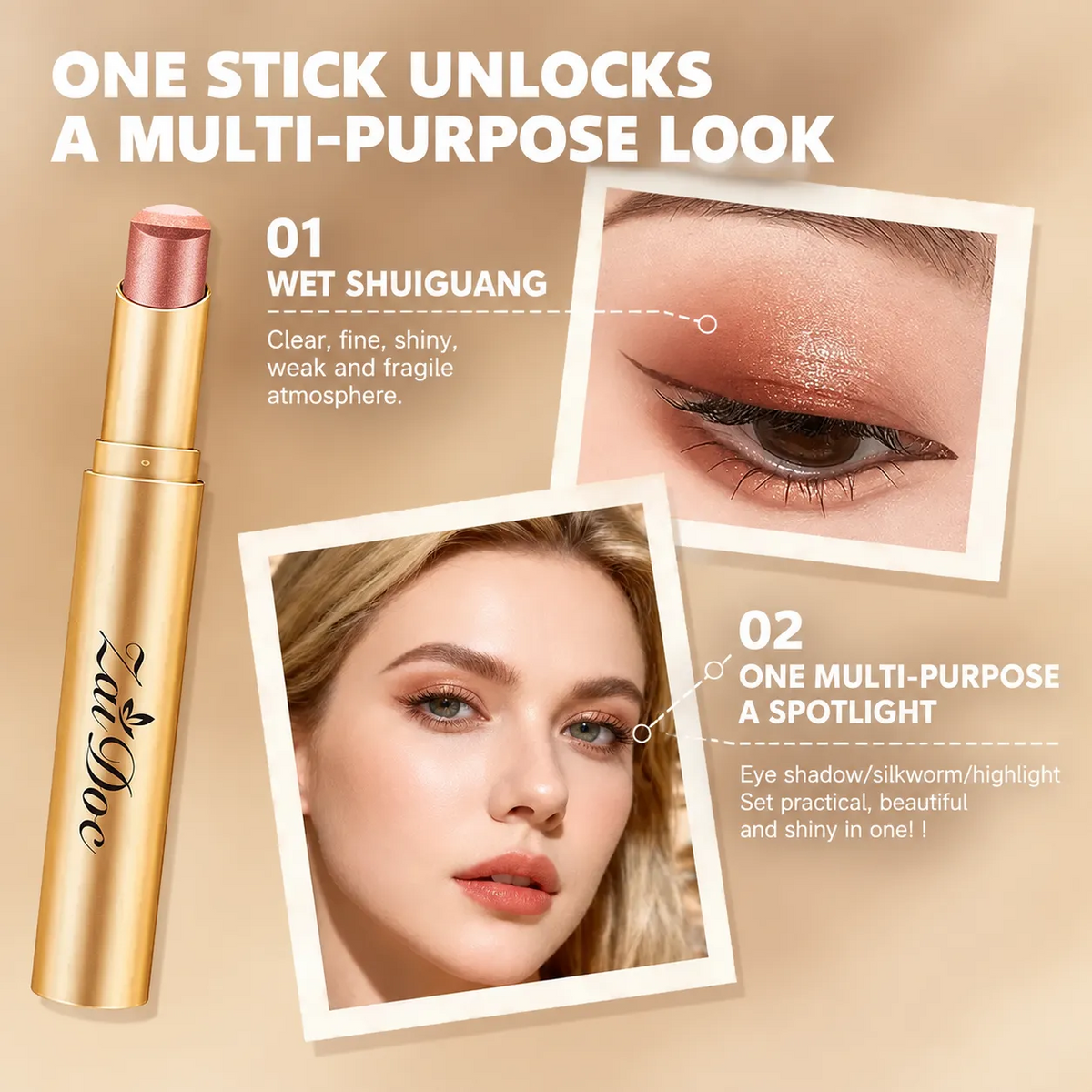 3-in-1 Waterproof Shimmer Eyeshadow Stick Set