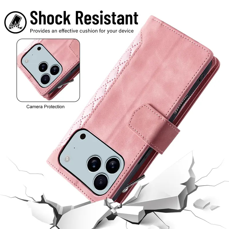 Magnetic Closure Flip Handbag Zipper Purse Shell for Women