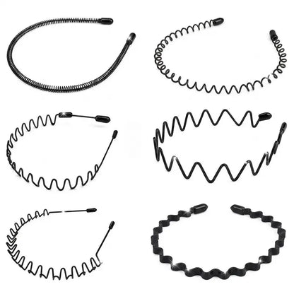 Men & Women's 6-Count Elastic Headbands Set