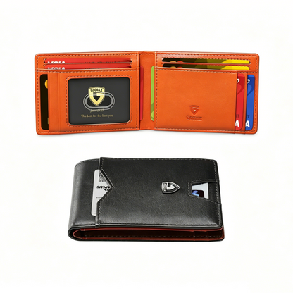 💳RFID Blocking Leather & Carbon Fiber Wallet