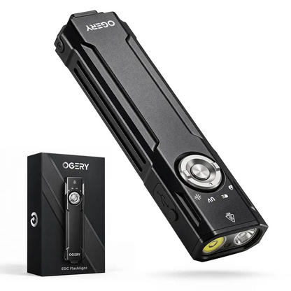 4 in 1 Rechargeable EDC Flashlight | 1100 Lumens Pocket Flashlihgt with UV Light & Green Beam