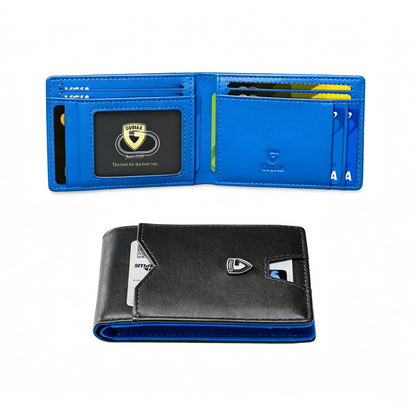 💳RFID Blocking Leather & Carbon Fiber Wallet
