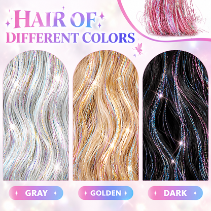 Buy 1 Get 1 Free 🔥 Fairy Hair Metal Wire Set|6-Piece Clip-On Rainbow Hair Accessories