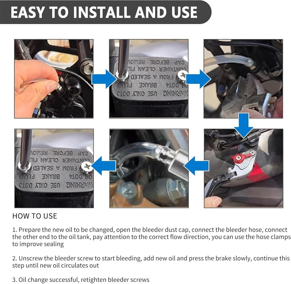 Universal Brake Bleeder Kit with One-Way Check Valve