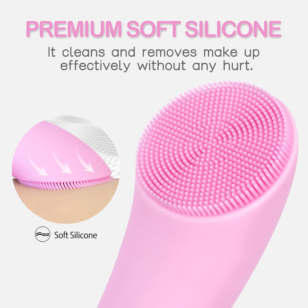 Rechargeable Silicone Heated Facial Cleansing Brush