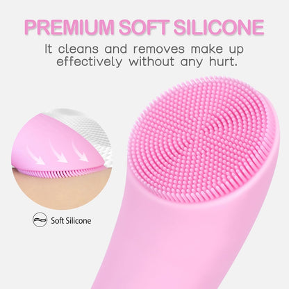 Rechargeable Silicone Heated Facial Cleansing Brush