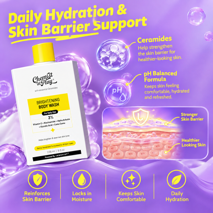 Vitamin C Brightening Body Wash with Glycolic Acid & Niacinamide
