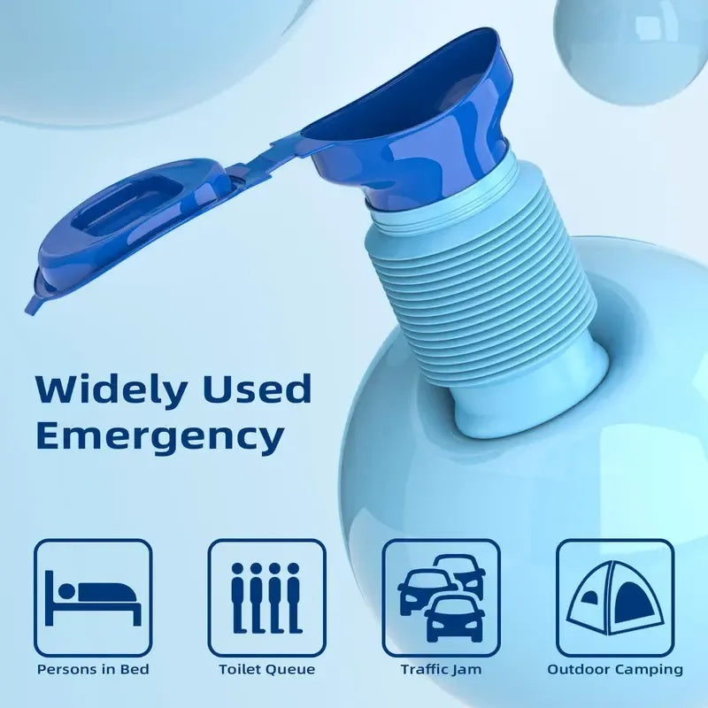 Portable Emergency Urinal – Leak-Proof, Collapsible & Spill-Proof for Travel