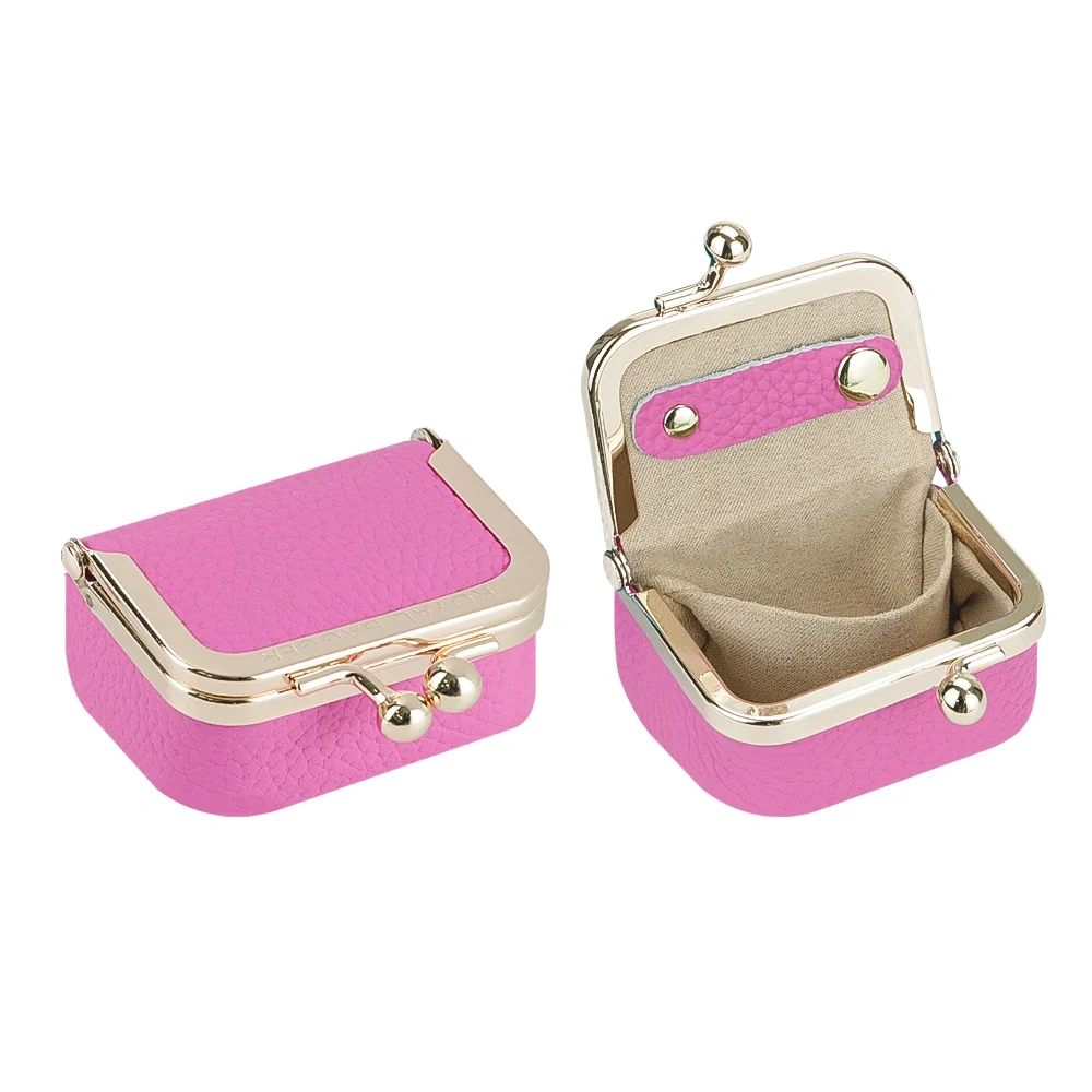 1894 Genuine Leather Kiss-Lock Jewelry Box
