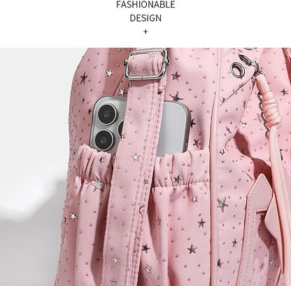 Star Print Ita Crossbody Bag with Clear Display Window