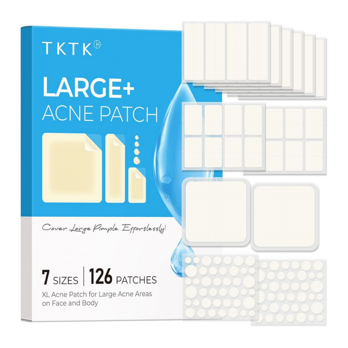 Large Pimple Patches for Face & Body Zit Breakouts (126 Count)