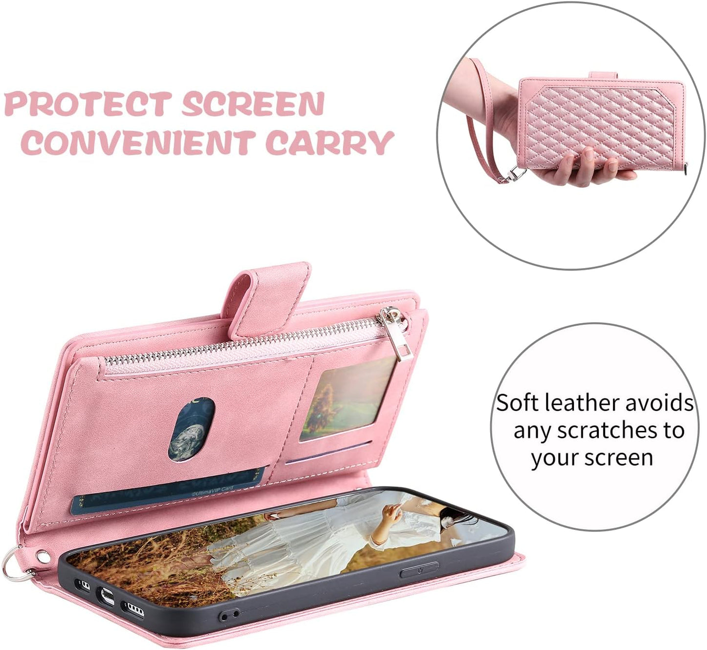 Magnetic Closure Flip Handbag Zipper Purse Shell for Women