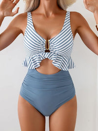 Blue Stripe Print