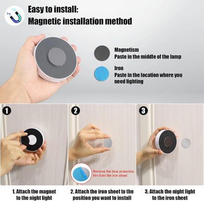 4-Pack Motion Sensor Night Lights – Rechargeable, Warm & Cold White