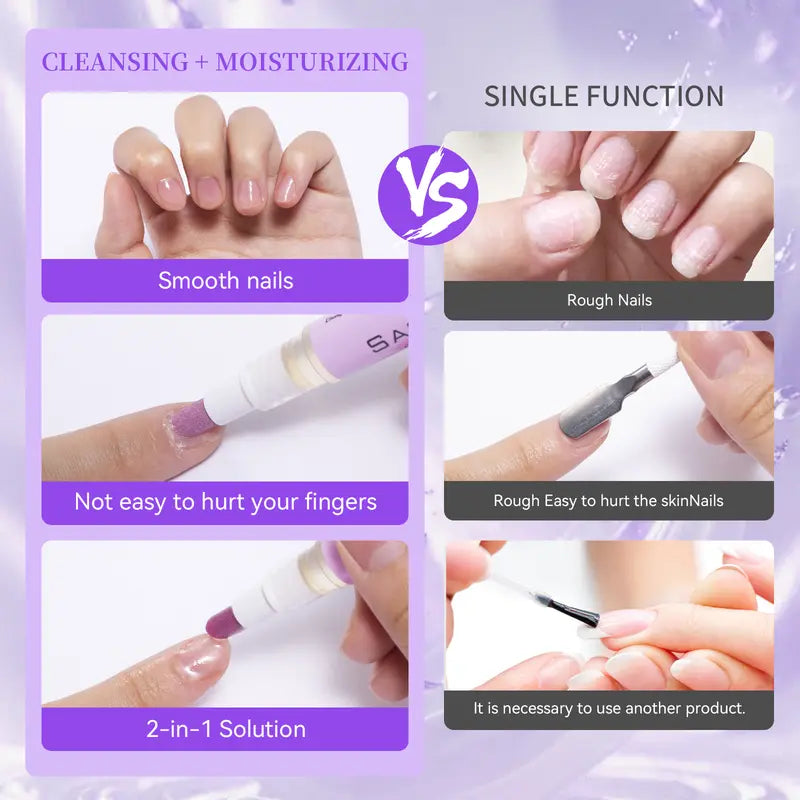 2-in-1 Ceramic  Cuticle Oil Pusher Pen