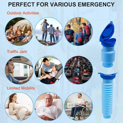 Portable Emergency Urinal – Leak-Proof, Collapsible & Spill-Proof for Travel