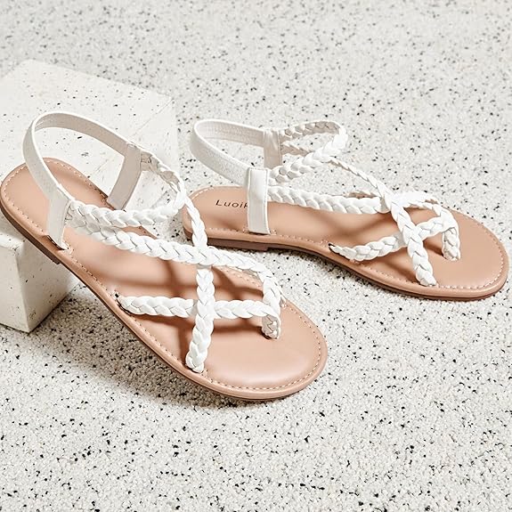 ✨Flip Flop Casual Strapy Sandals Slip on Summer Beach Shoes for Women