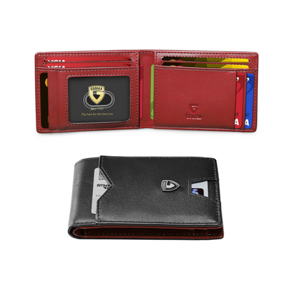 💳RFID Blocking Leather & Carbon Fiber Wallet