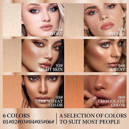 Dual-Ended Foundation Stick with 6 Concealer Shades & Blending Brush