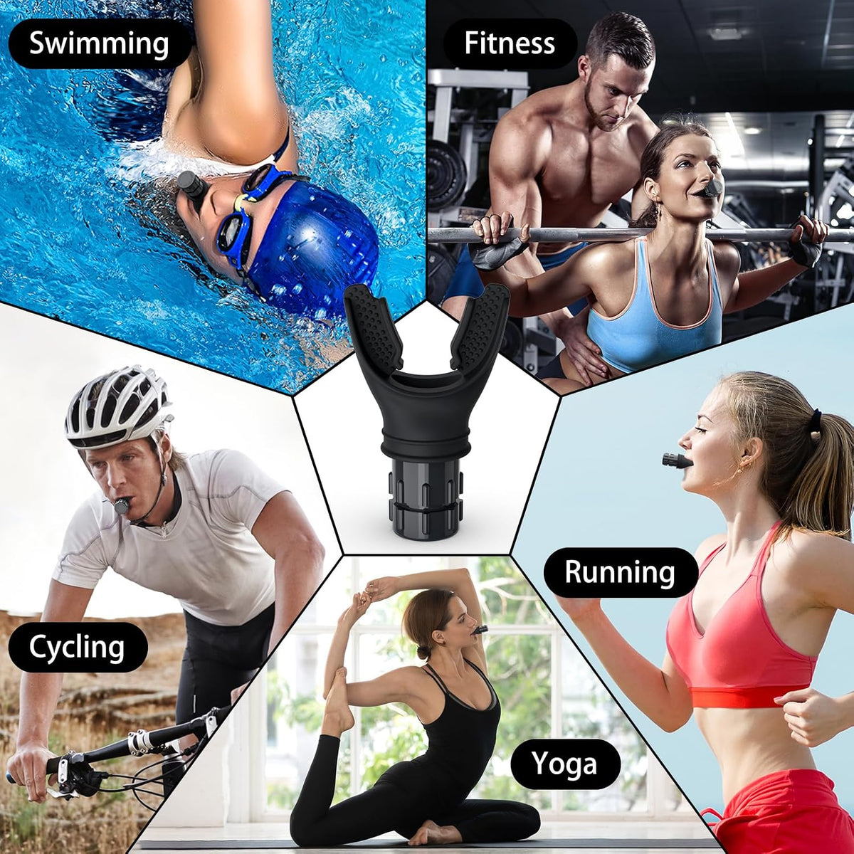 Portable Adjustable Resistance Breathing Trainer