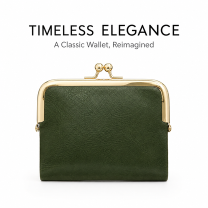 Women's Vintage Style Foldable RFID Blocking Leather Wallet