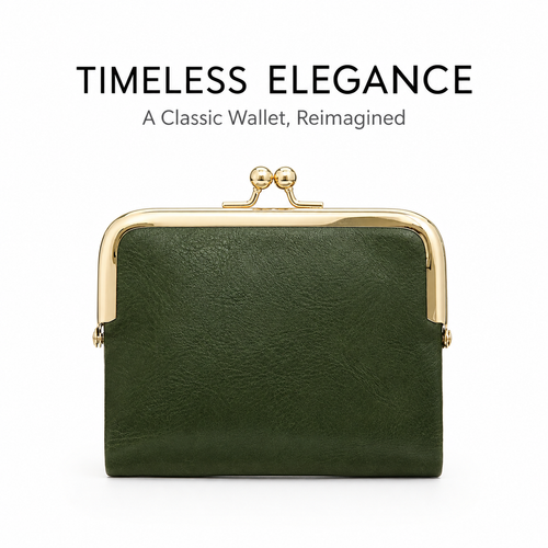 Women's Vintage Style Foldable RFID Blocking Leather Wallet