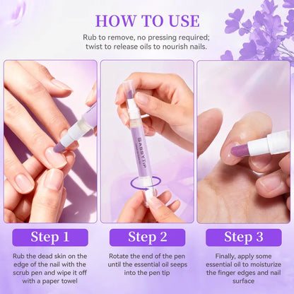 2-in-1 Ceramic  Cuticle Oil Pusher Pen