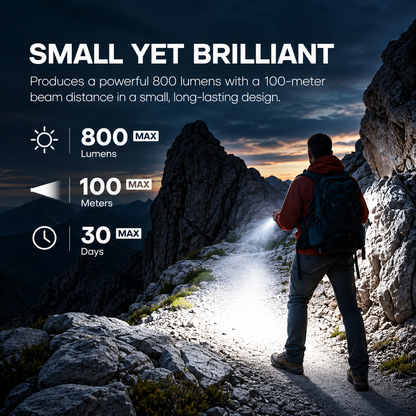 Compact Rechargeable EDC Flash Light | Cordless Rechargeable Light-Up Torch for Working & Emergency