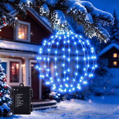 8-Inch Battery Operated Hanging Globe Fairy Lights with 8 Modes